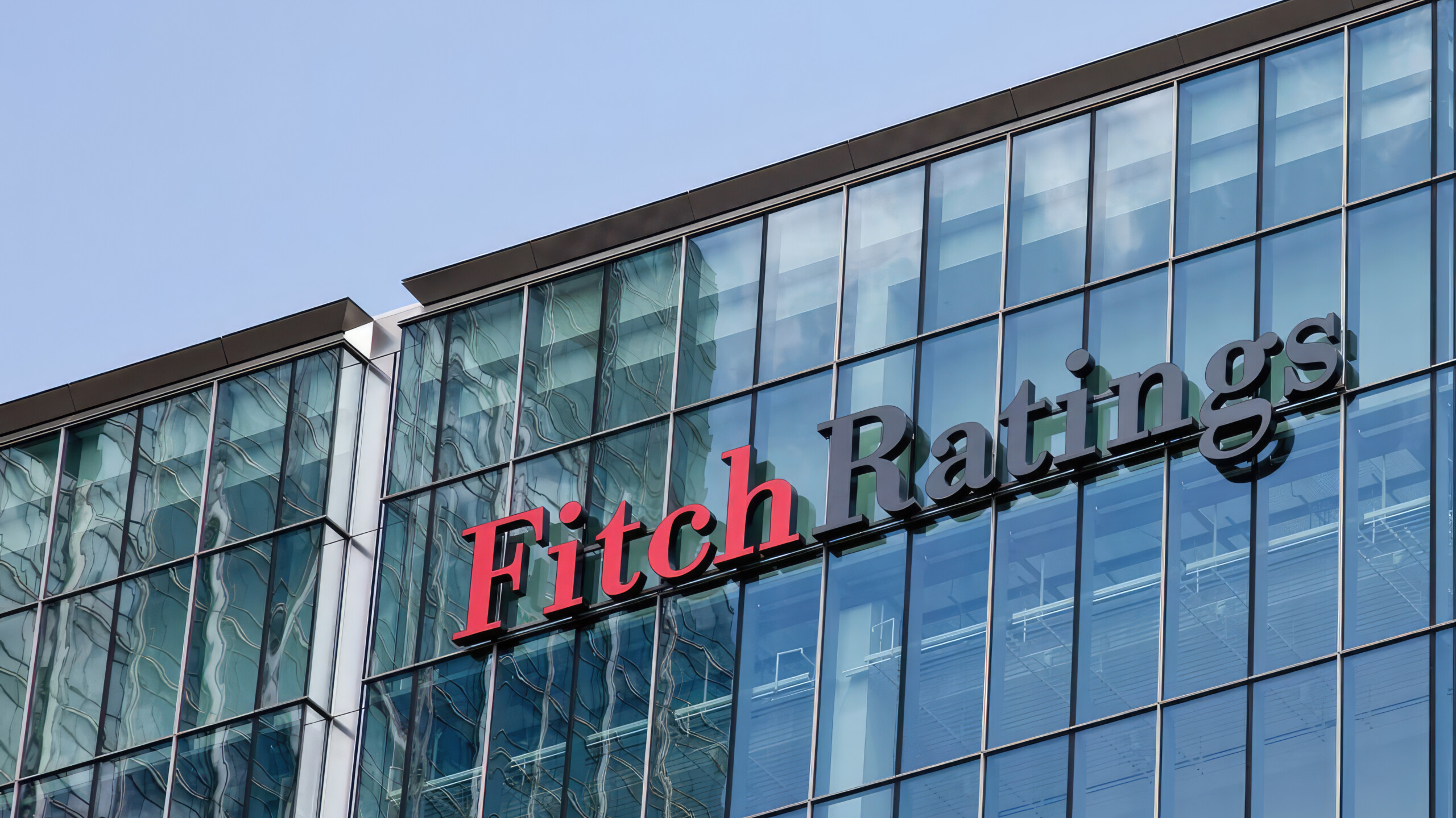 Building of financial credit rating agency Fitch Ratings. Concept of finance economy money currency banking business inflation wealth economic crisis investment savings